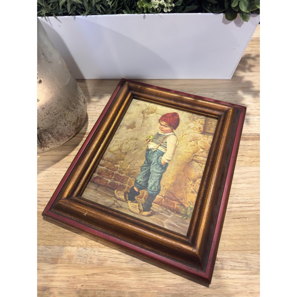 Art Picture Dutch Boy – Wall Decor Cottagecore European Scene Accent 10 x 8.5